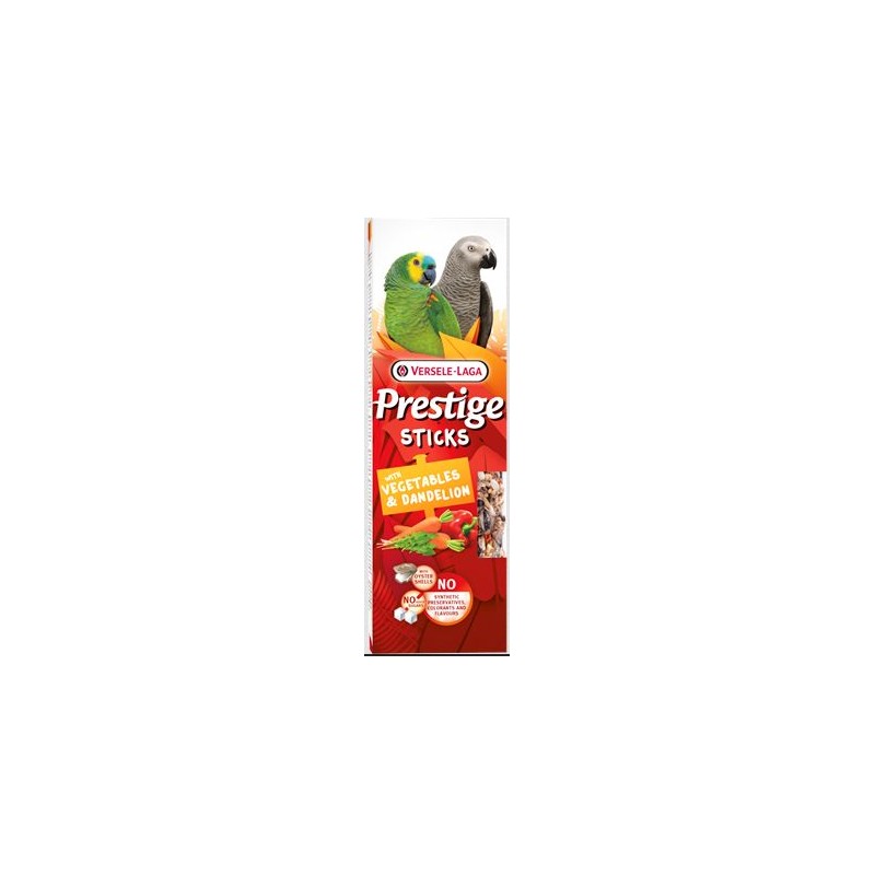 Sticks Perroquets avec Légumes & Pissenlit - 2x70gr - Bâtonnets de graines très variés Sticks Perroquets avec Légumes & Pissenlit - 2x70gr - Bâtonnets de graines très variés