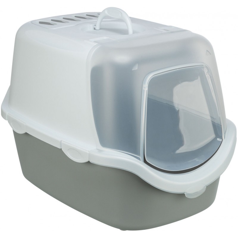 Bac à litière Vico Open Top, avec couvercle 40x40x56cm Gris Clair/Blanc - Trixie Bac à litière Vico Open Top, avec couvercle 40x40x56cm Gris Clair/Blanc - Trixie