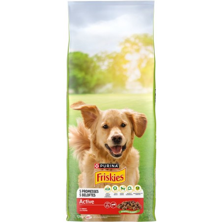 Chien Adult Active au Boeuf 12kg - Friskies à 33,49 € - Purina - 12570877 - Friskies