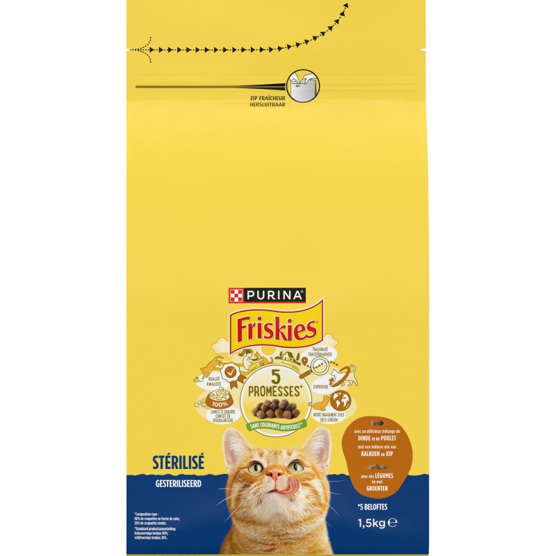 Lifestyle Chats Stérilisés Dinde 1,5kg - Friskies