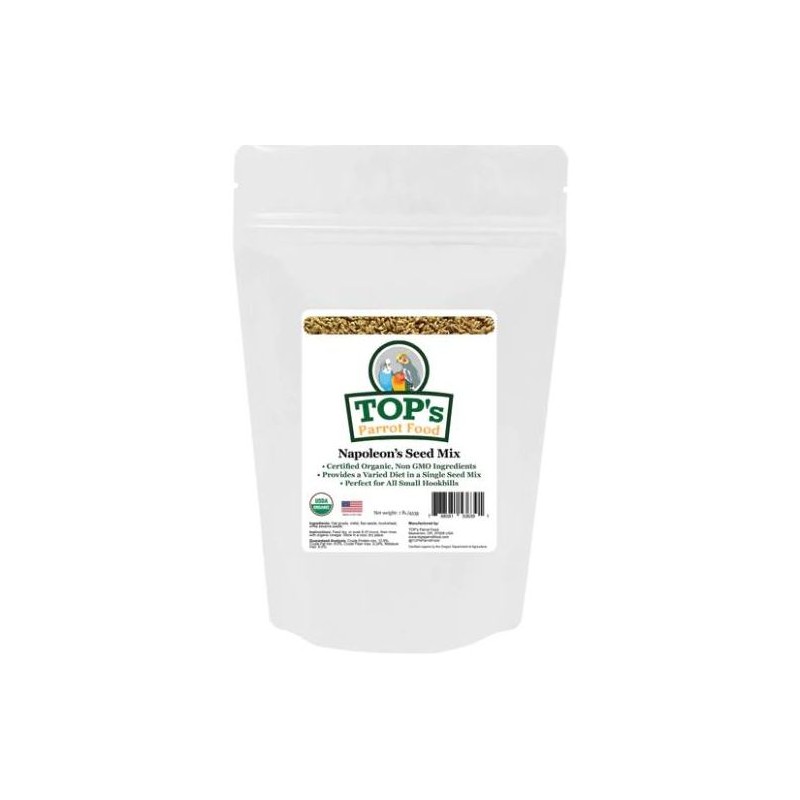 Mélange de graines pour perroquet Napoléon petits perroquets 453gr - Top's Parrot Mélange de graines pour perroquet Napoléon petits perroquets 453gr - Top's Parrot