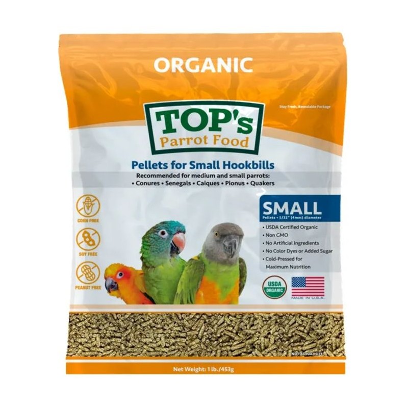 Nourriture pour perroquets petits granulés 453gr - Top's Parrot Nourriture pour perroquets petits granulés 453gr - Top's Parrot