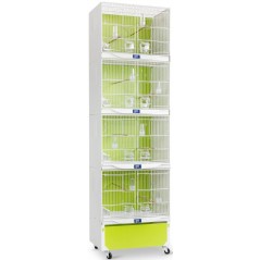 Ensemble de 4 cages avec tiroirs, accessoires et chariot - ART.107 - Italgabbie à 389,95 € - Italgabbie - ART-107 - Cages
