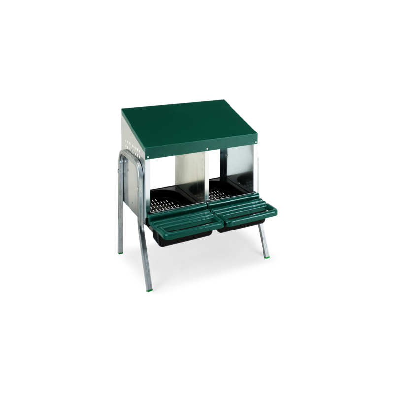 Pondoire sur pied bac galva 2 compartiments 57,2x41x66,5cm