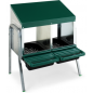 Pondoire sur pied bac galva 2 compartiments 57,2x41x66,5cm
