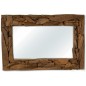 Miroir En Bois Teck Rectangulaire 80x7x120cm - Giganterra