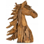 Tête De Cheval En Bois Teck 60x35x90cm - Giganterra