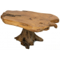 Table basse en bois racine de teck naturel 70x90x45 cm - Giganterra