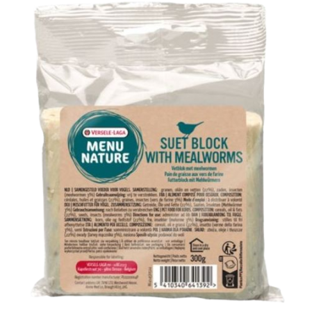 Pain de Graisse aux Vers de Farine 300g - VerseleLaga à 2,40 € -  - 464139 - Oiseaux de la nature