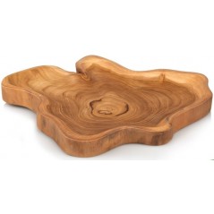 Assiette en Bois Teck Naturel 44x35x3cm - Giganterra - 32,95 € - Giganterra - 3664471030729 - Ornibird SRL