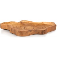 Assiette en Bois Teck Naturel 44x35x3cm - Giganterra - 32,95 € - Giganterra - 3664471030729 - Ornibird SRL