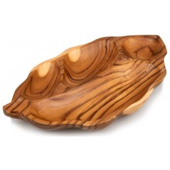 Plat A Sauce en Forme de Feuille en Bois Teck - 20x30x4cm - Gigenterra - 17,95 € - Giganterra - 3664471030668 - Ornibird SRL