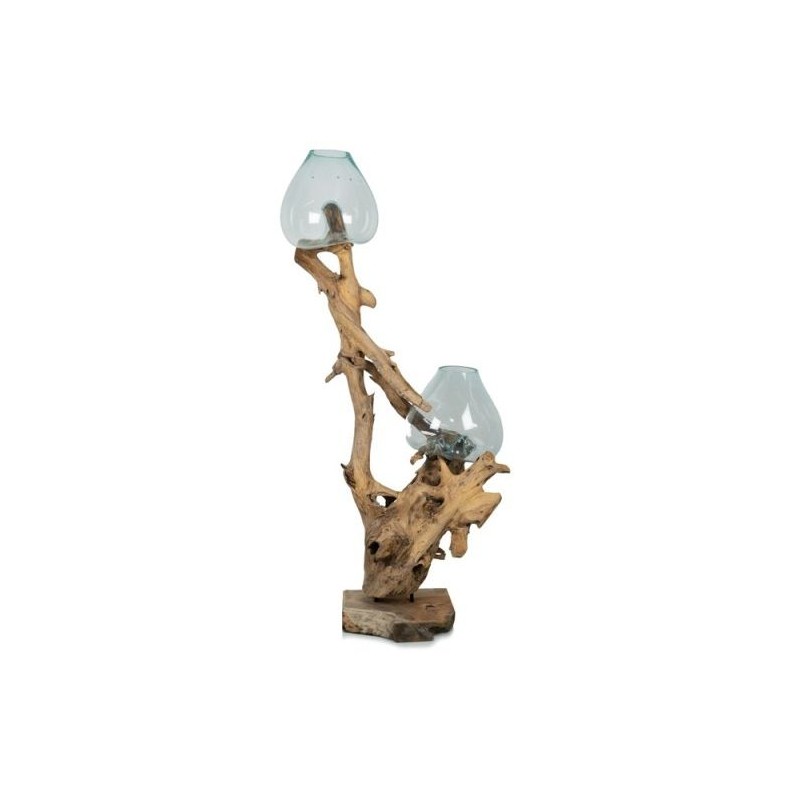 Support en Bois Teck avec Double Verre 150x35cm - Giganterra Support en Bois Teck avec Double Verre 150x35cm - Giganterra