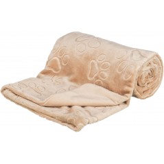 Couverture Barry en Peluche Douce Aspect Velours Beige 100 × 75 cm - Trixie à 14,99 € - Trixie - 376001 - Couvertures