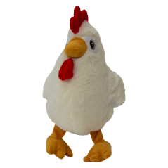 Doudou Poulet avec Squeeker+Crunchy Blanc-23cm - Jack and Vanilla - 12,95 € - Jack and Vanilla - 5415251075731 - Ornibird SRL