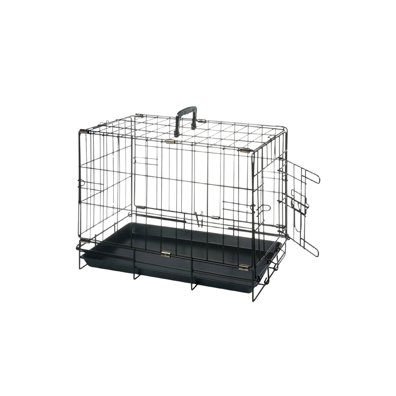 TRAVEL Cage Pliable 1 Porte Noir 47x30x37cm - Jack and Vanilla TRAVEL Cage Pliable 1 Porte Noir 47x30x37cm - Jack and Vanilla