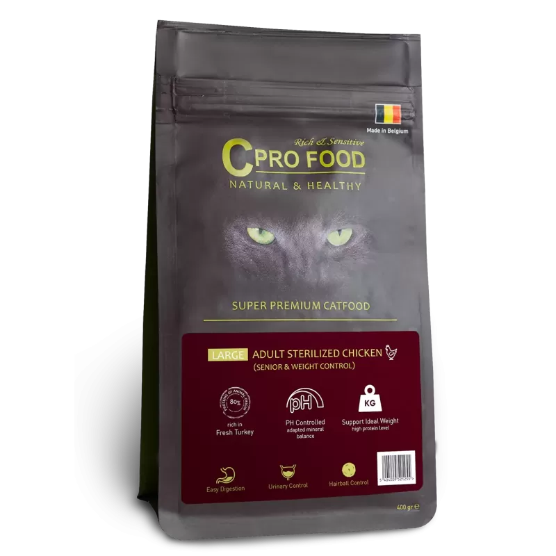 Large Adult Sterilized Chicken - Croquettes pour chats de grande taille stérilisés 400gr - C PRO FOOD