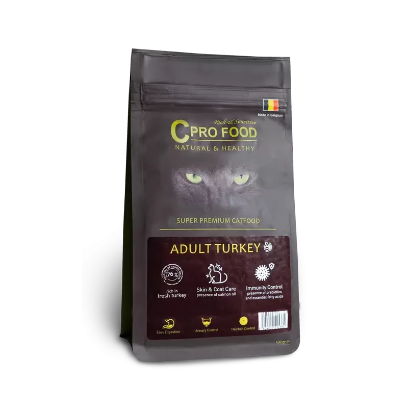 Adult Turkey - Nourriture Complète Pour Chats Adultes 3KG - C PRO FOOD