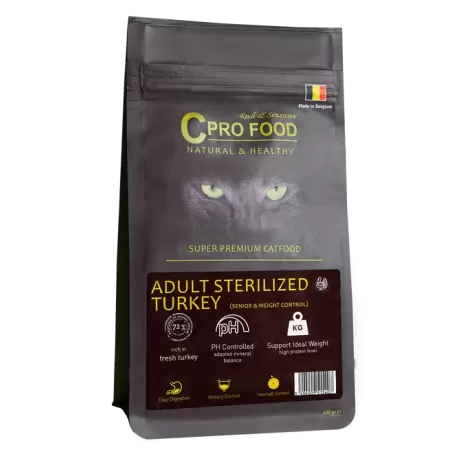 Adult Sterilized Turkey - Croquettes pour chats adultes stérilisés 1,5KG - C PRO FOOD à 18,69 € - C PRO FOOD - CCS1.5 - C PRO...