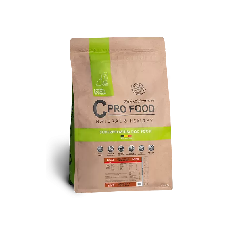Large Adult All Breeds au poulet et riz - Croquettes pour les chiens Adulte 10kg - C PRO FOOD Large Adult All Breeds au poulet et riz - Croquettes pour les chiens Adulte 10kg - C PRO FOOD