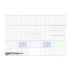 Façade 50x40cm (Porte + clapets) - OST Belgium - 15,10 € - Ost-Belgium - 1985000000535 - Ornibird SRL