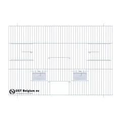 Façade 60x40cm (Porte + 2 portes tournantes + clapets) - OST Belgium - 22,65 € - Ost-Belgium - 1985000000573 - Ornibird SRL