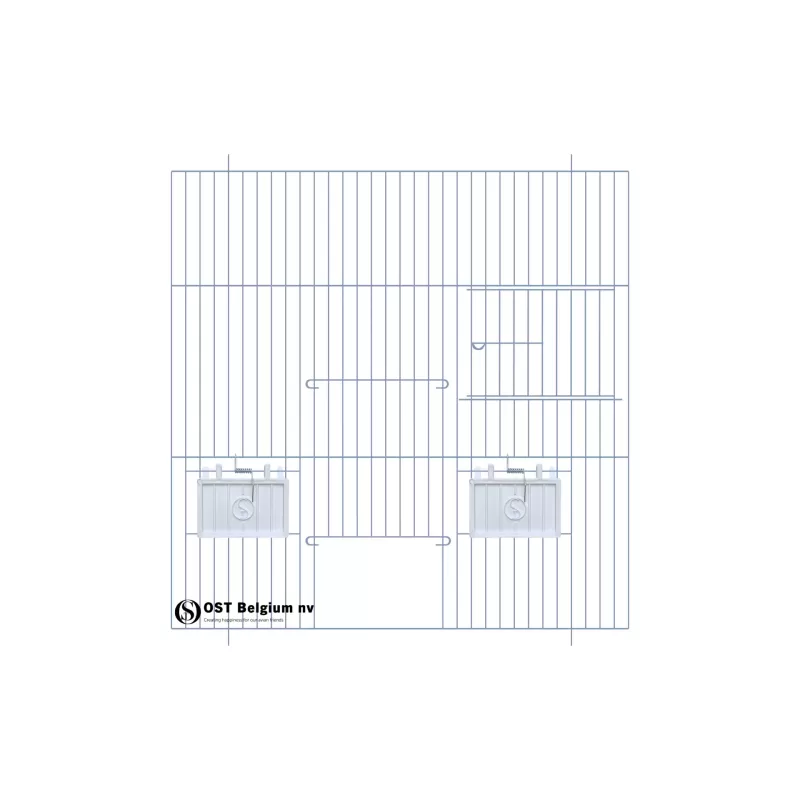 Façade 40x40cm (Porte + porte tournante + clapets) - OST Belgium