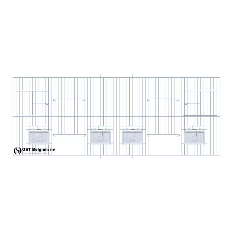 Façade 80x30cm (2 Portes + 2 portes tournantes + 4 clapets) - OST Belgium Façade 80x30cm (2 Portes + 2 portes tournantes + 4 clapets) - OST Belgium