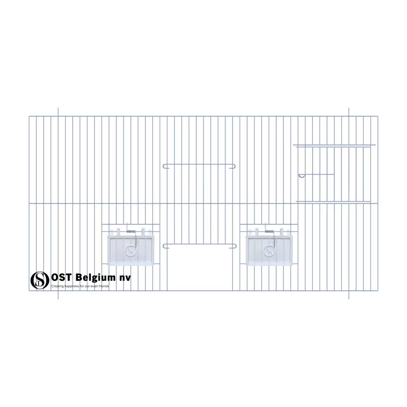 Façade 60x30cm (Porte + porte tournante + clapets) - OST Belgium