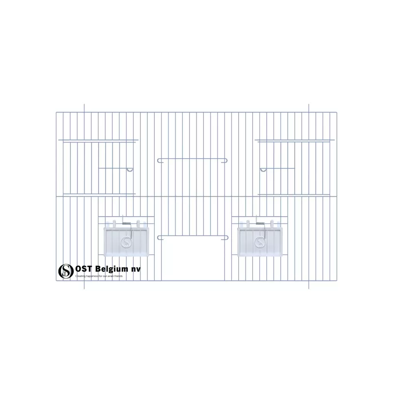 Façade 50x30cm (Porte + 2 portes tournantes + clapets) - OST Belgium