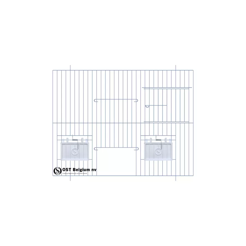 Façade 40x30cm (Porte + porte tournante + clapets) - OST Belgium