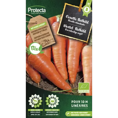 Carotte Rothild améliorée FR-BIO-15 - Cat. B - Protecta à 3,65 € -  - SE-POT-00186 - Plantes, Buis & Légumes