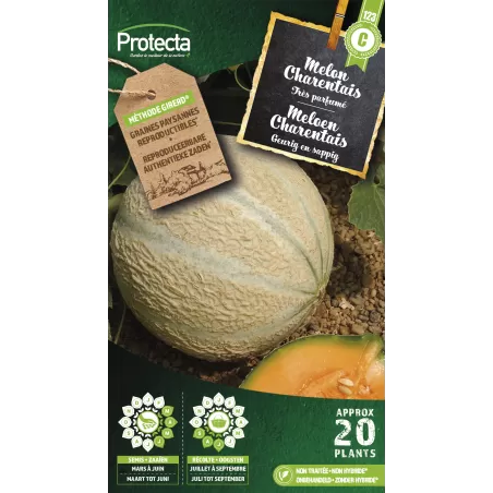 Melon Canteloup Charentais - Cat. C - Protecta à 4,80 € - Protecta - SE-POT-00009 - Plantes, Buis & Légumes