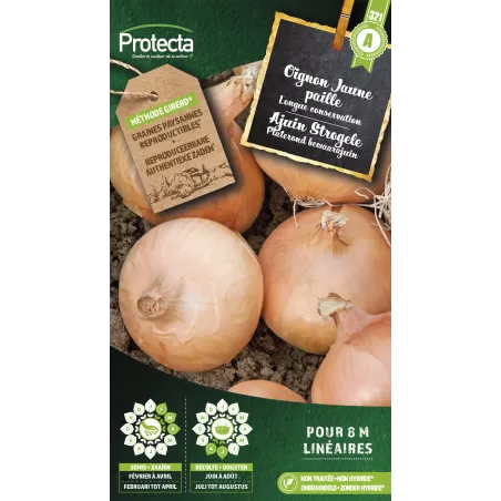 Oignon Jaune paille - Cat A. - Protecta à 2,40 € - Protecta - SE-POT-00075 - Plantes, Buis & Légumes