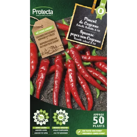 Piment de Cayenne - Cat. B - Protecta à 3,65 € - Protecta - SE-POT-00097 - Plantes, Buis & Légumes