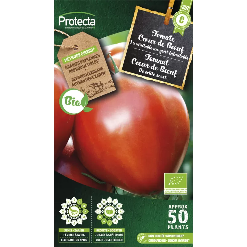 Tomate cœur de Bœuf FR-BIO-15 - Cat. C - Protecta Tomate cœur de Bœuf FR-BIO-15 - Cat. C - Protecta