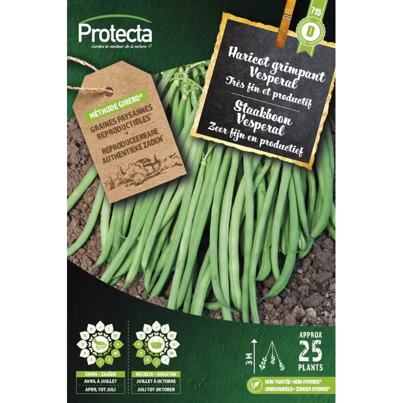 Haricot grimpant Vesperal 25 g - Cat. D - Protecta Haricot grimpant Vesperal 25 g - Cat. D - Protecta