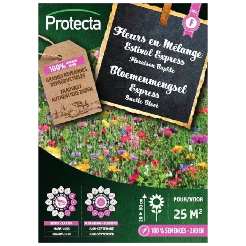 Mélange de fleurs Estival Express 25 m² - Cat. F - Protecta Mélange de fleurs Estival Express 25 m² - Cat. F - Protecta