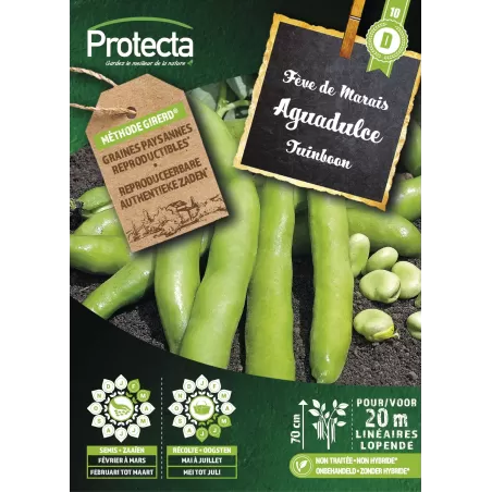 Fève de Marais D'AGUALDUCE - Cat. D - Protecta à 5,90 € -  - SE-SEC-00001 - Plantes, Buis & Légumes
