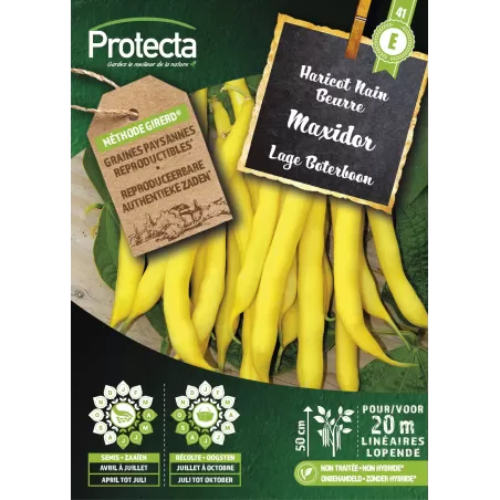Haricot Nain Beurre MAXIDOR - Cat. E - Protecta à 7,20 € -  - SE-SEC-00010 - Plantes, Buis & Légumes