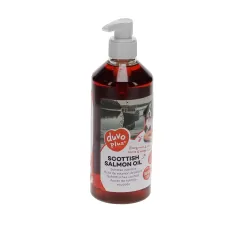 Huile de saumon écossais pour chiens et chats 500ml - Duvo+ à 9,95 € - Duvo + - 15013 - Vitamines et Compléments