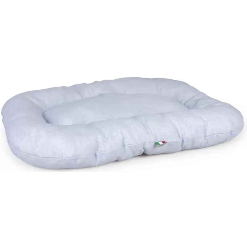 Coussin ovale cousu Mellow XL bleu 100x66x10cm - Duvo+
