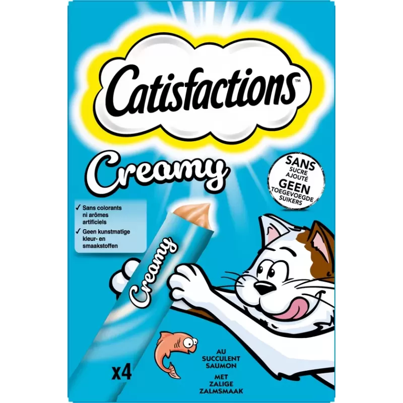 Creamy Snack pour Chat au Saumon 40g - Catisfactions Creamy Snack pour Chat au Saumon 40g - Catisfactions