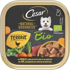 Tray Poulet&Légumes terrine Bio 100g - Cesar à 1,70 € - Cesar - 461292 - Cesar