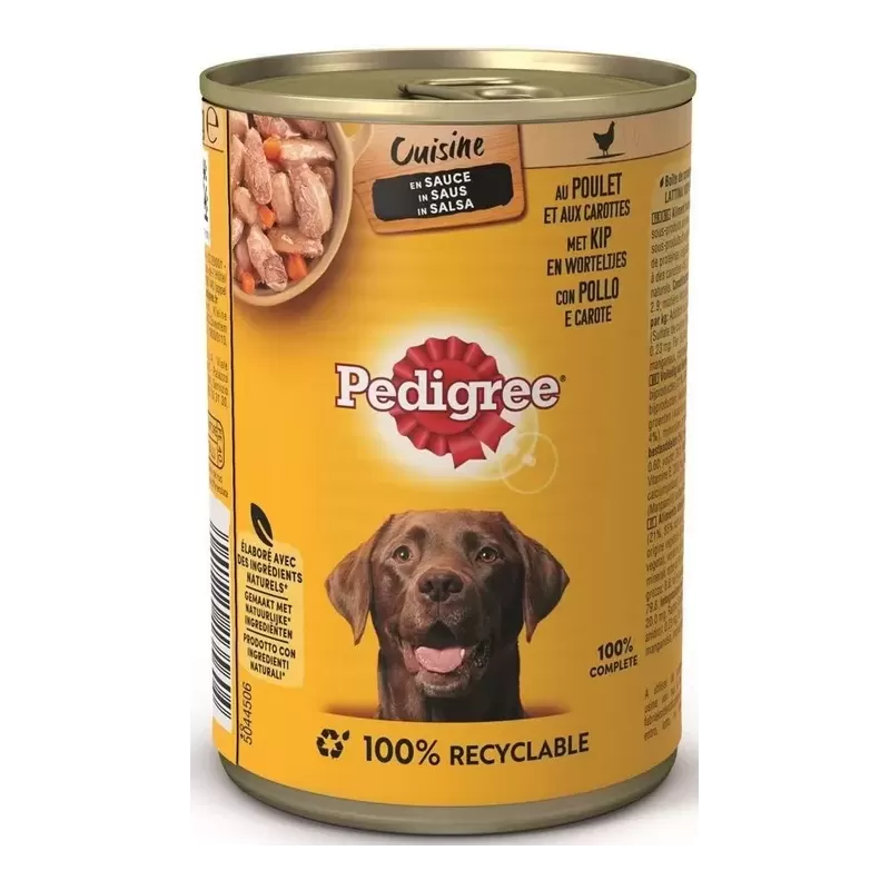 Aliment Humide en Conserve Poulet et Carottes 400g - Pedigree