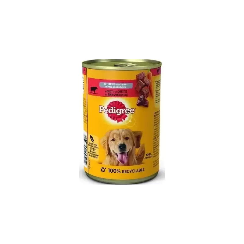 Aliment Humide en Conserve avec Boeuf et Carottes 400g - Pedigree Aliment Humide en Conserve avec Boeuf et Carottes 400g - Pedigree