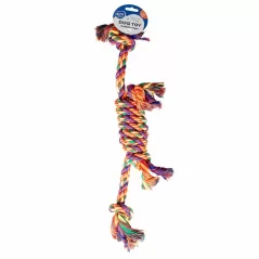 Corde en coton doublement tressée avec 4 nœuds multicolore - Duvo+ - 6,30 € - Duvo + - 5414365449506 - Ornibird SRL