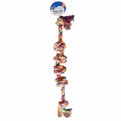 Corde en coton 6 nœuds multicolore - Duvo+ - 6,30 € - Duvo + - 5414365449520 - Ornibird SRL