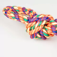 Corde en coton boucle et 3 nœuds multicolore - Duvo+ à 5,75 € - Duvo + - 15798 - Jouets à lancer/rapporter