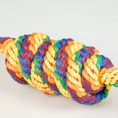 Corde Sweater tressée et 2 nœuds multicolore - Duvo+ - 8,40 € - Duvo + - 5414365449643 - Ornibird SRL